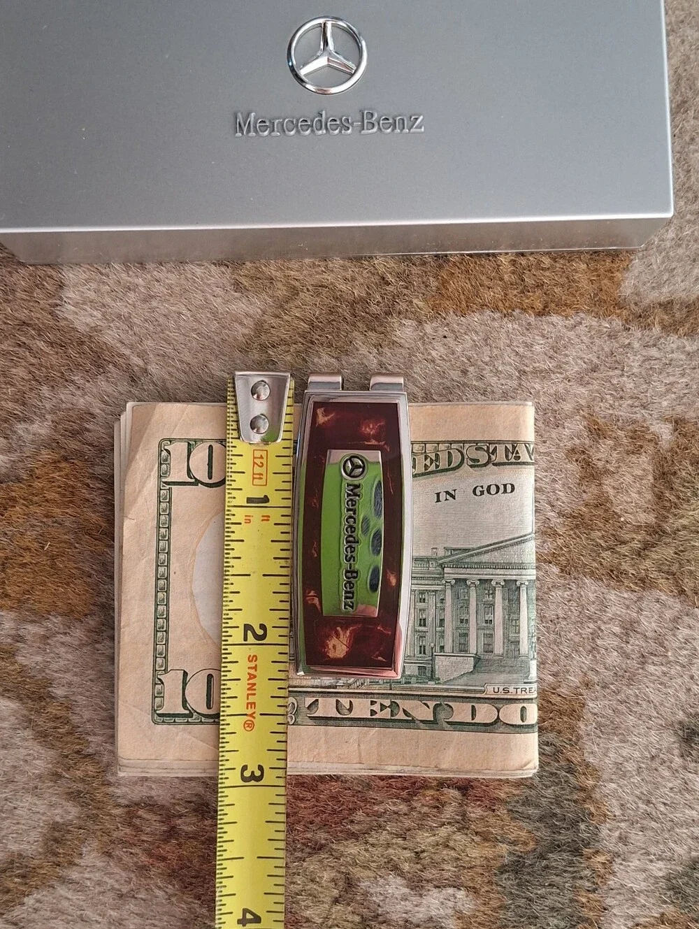 Mercedes Benz Burlwood Money Clip